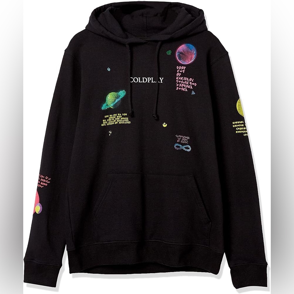 SOLD OUT COLDPLAY Mens Official Organic Cotton Pullover Hoodie